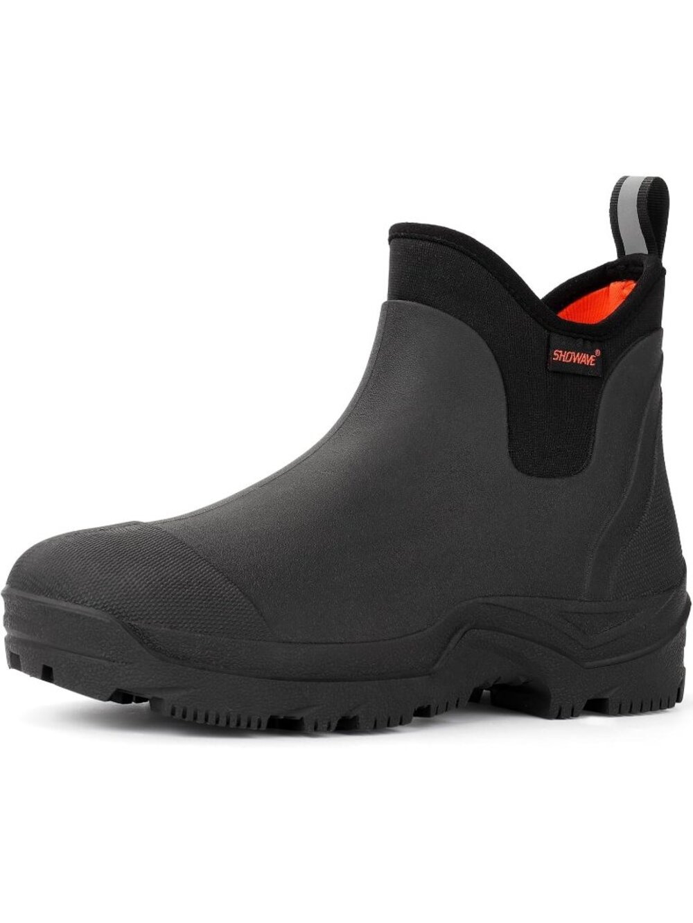 Men's Black Lightweight Ultra-Light Mud Rubber Fishing Waterproof Rain Boots